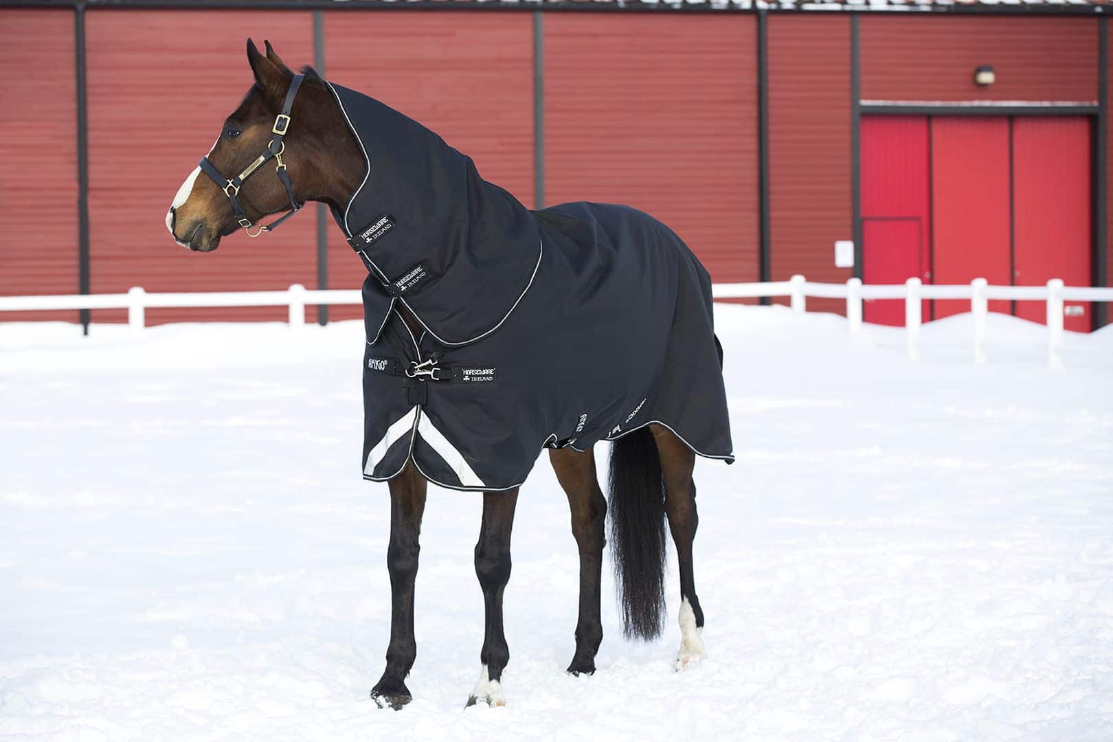 Horseware Amigo Bravo All-In-One Heavy Winterdecke Weidedecke mit Halsteil 